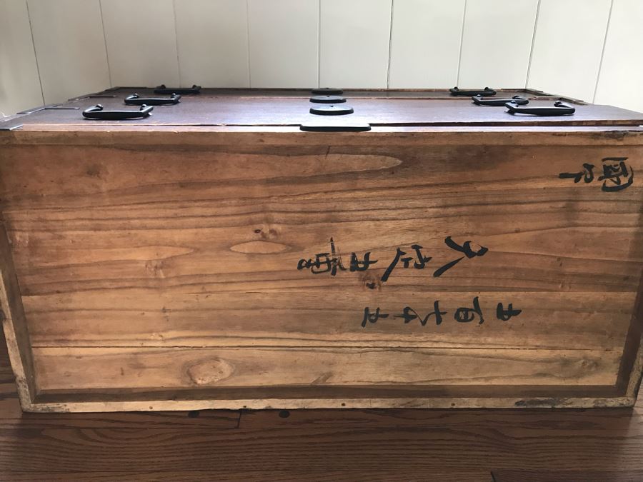 Vintage Campaign Chest Of Drawers 3-Drawer Dresser Trunk With Recessed Metal Handles On Both Sides 37W X 17D X 22.5H - See Photos [Photo 18]