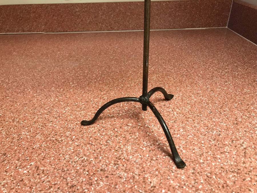 Wrought Iron Angelic Candle Holder 16W X 17H And Wooden Folk Art Style Candle Holder 13H [Photo 9]