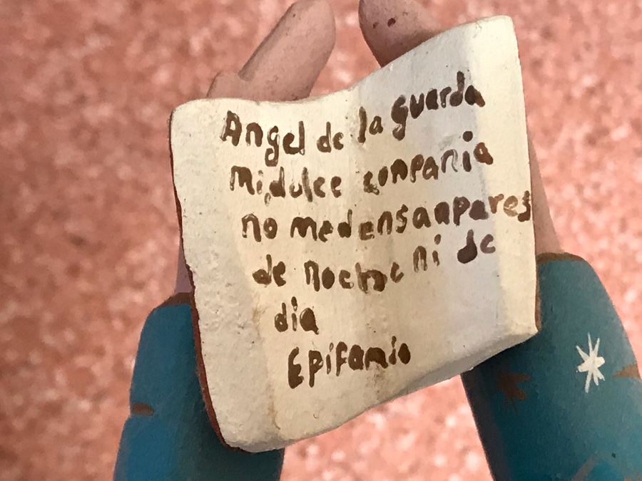 Signed Oaxaco, Mexico Hand Painted Wooden Angel Figurine 12W X 7D X 18H [Photo 9]