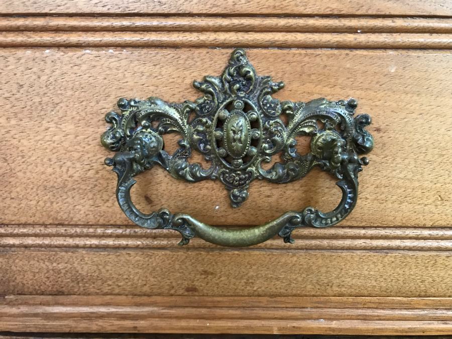 Antique Eastlake Chest Of Drawers 3 Drawer Dresser With Marble Top 40W X 19D X 33H [Photo 6]