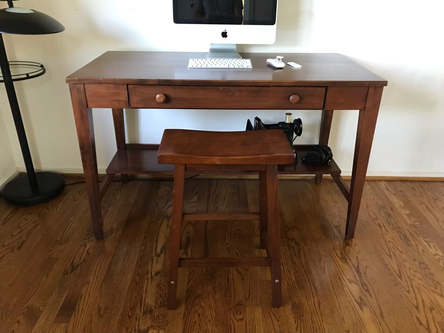 Ethan Allen Writing Desk With Chair 48W X 24D X 30.5H [Photo 3]