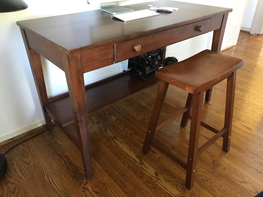 Ethan Allen Writing Desk With Chair 48W X 24D X 30.5H [Photo 4]