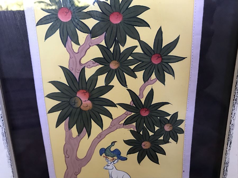 Original Tibetan Four Harmonious Animals Painting 12W X 30H [Photo 7]