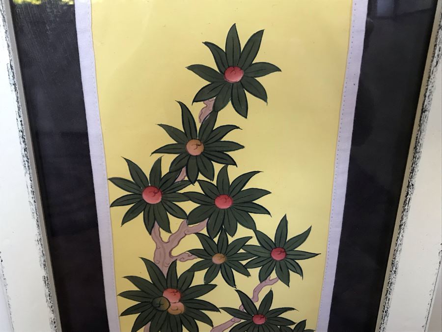 Original Tibetan Four Harmonious Animals Painting 12W X 30H [Photo 8]