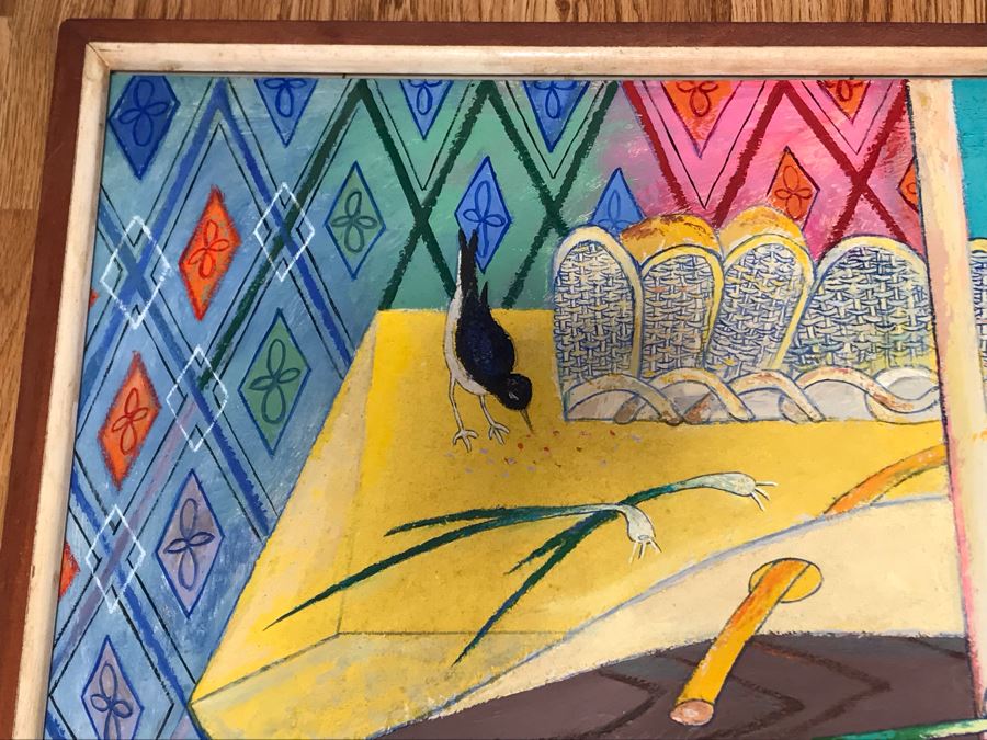 1972 Original Painting By Frank Dininno Titled 'Still Life With Onions' 36 X 27 [Photo 12]