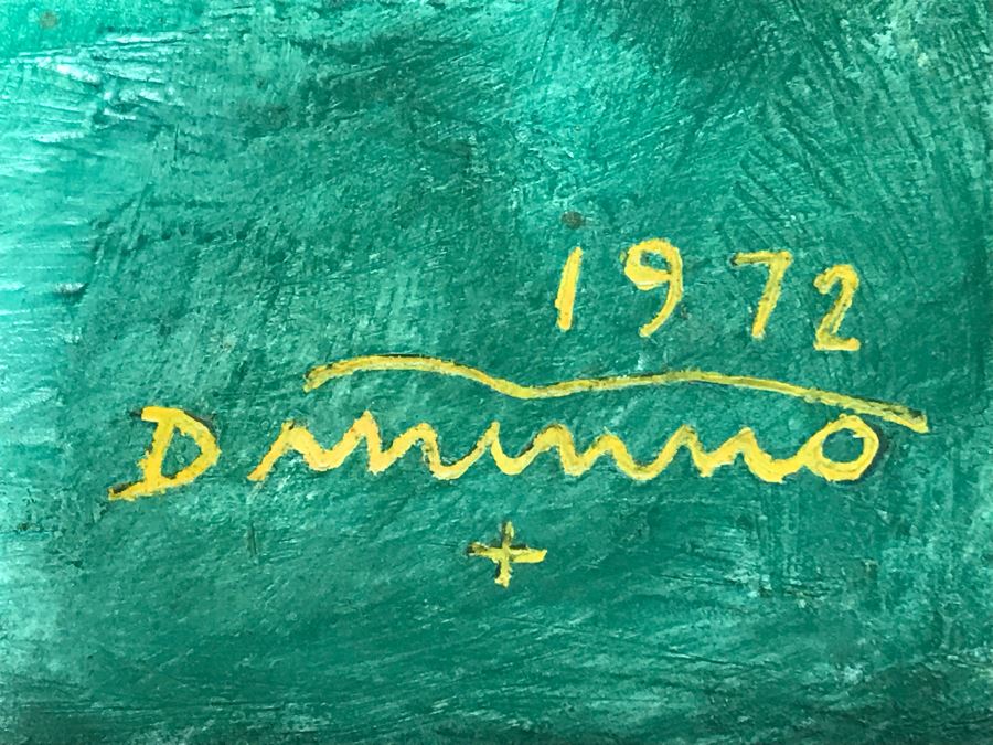 1972 Original Painting By Frank Dininno Titled 'Still Life With Onions' 36 X 27 [Photo 5]