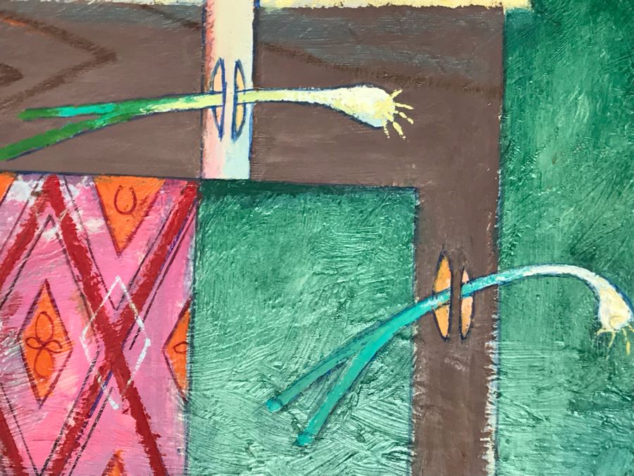 1972 Original Painting By Frank Dininno Titled 'Still Life With Onions' 36 X 27 [Photo 7]