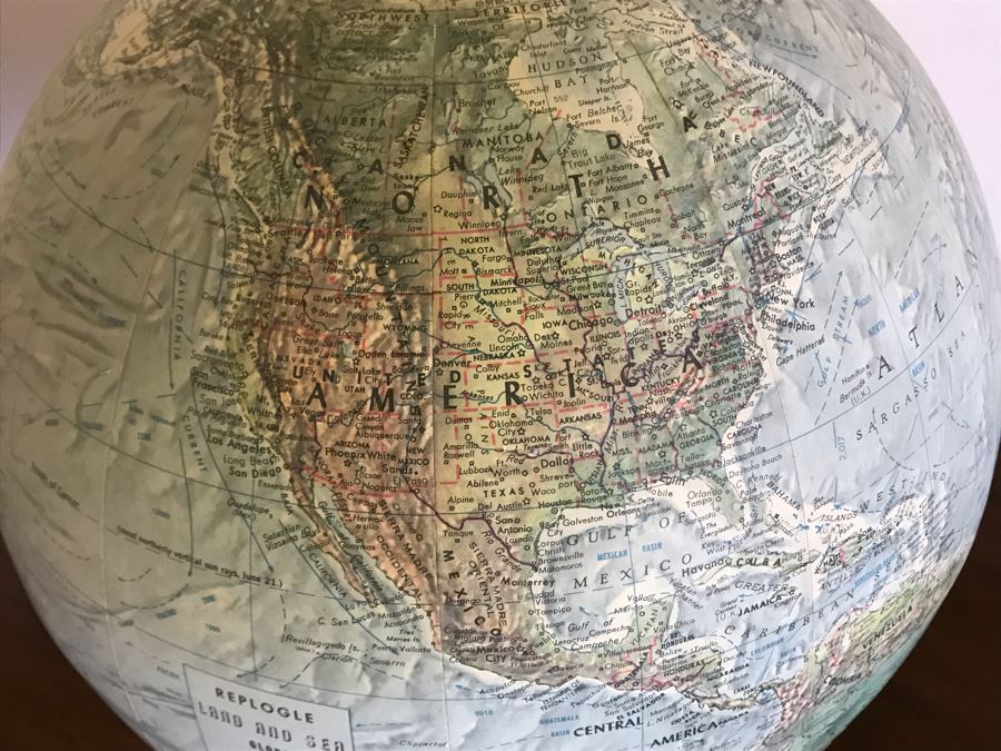 Vintage Replogle Land And Sea Globe 12D [Photo 4]