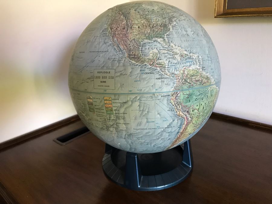Vintage Replogle Land And Sea Globe 12D [Photo 1]