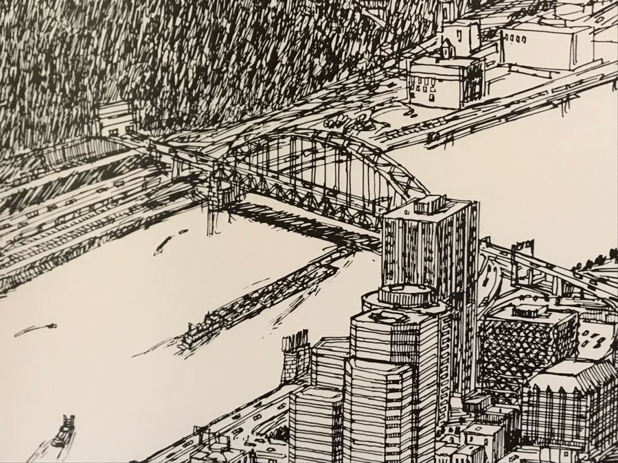 Nevin Robinson Golden Triangle, Pittsburgh, PA Framed Print 41 X 30 [Photo 9]