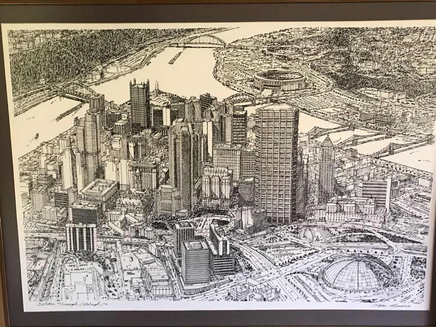 Nevin Robinson Golden Triangle, Pittsburgh, PA Framed Print 41 X 30 [Photo 3]