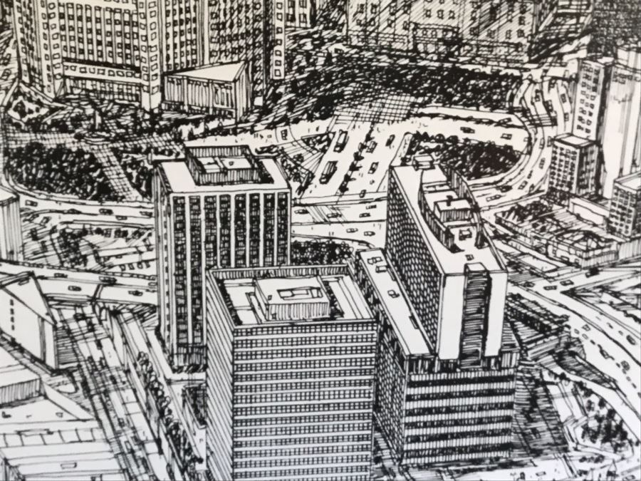 Nevin Robinson Golden Triangle, Pittsburgh, PA Framed Print 41 X 30 [Photo 7]