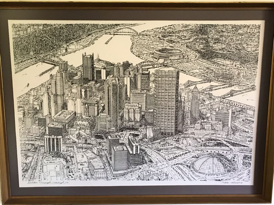 Nevin Robinson Golden Triangle, Pittsburgh, PA Framed Print 41 X 30 [Photo 2]