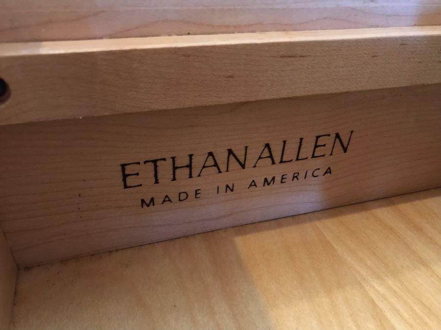 Ethan Allen Wooden File Cabinet On Casters 16W X 18D X 24H [Photo 4]