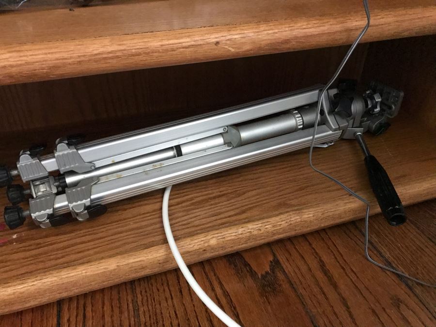 Oak Bookshelf With All Items On Shelves - See Photos For Items Incl Silverplate Bowls, Figurines, Weights, Tripods, Golf Coat Rack, Flashlights, Hats 36W X 12.5D X 71H [Photo 17]