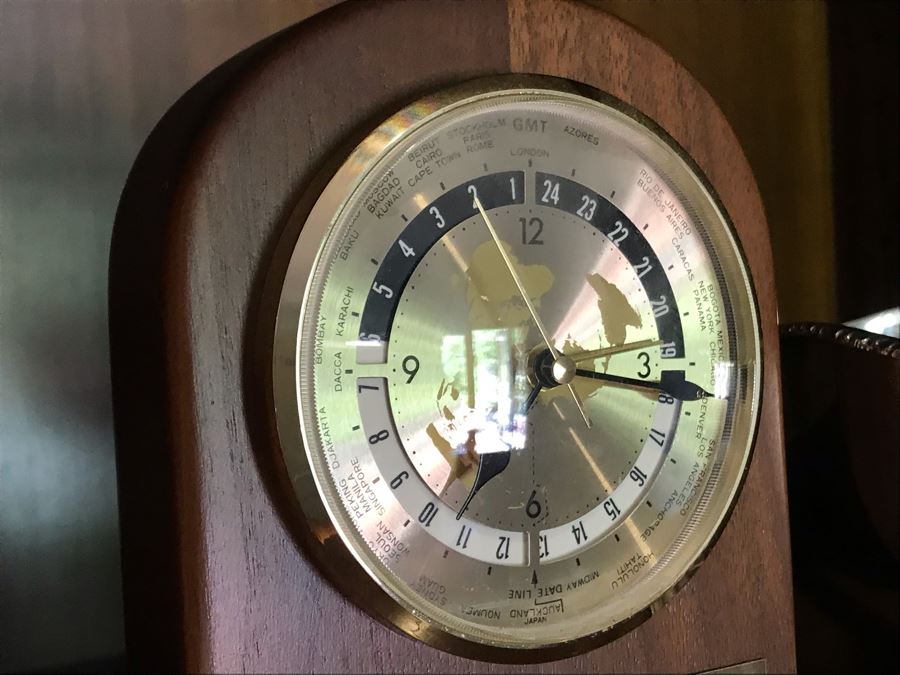 Footed Silverplate Bowl, Silverplate Goblet And World Clock [Photo 2]
