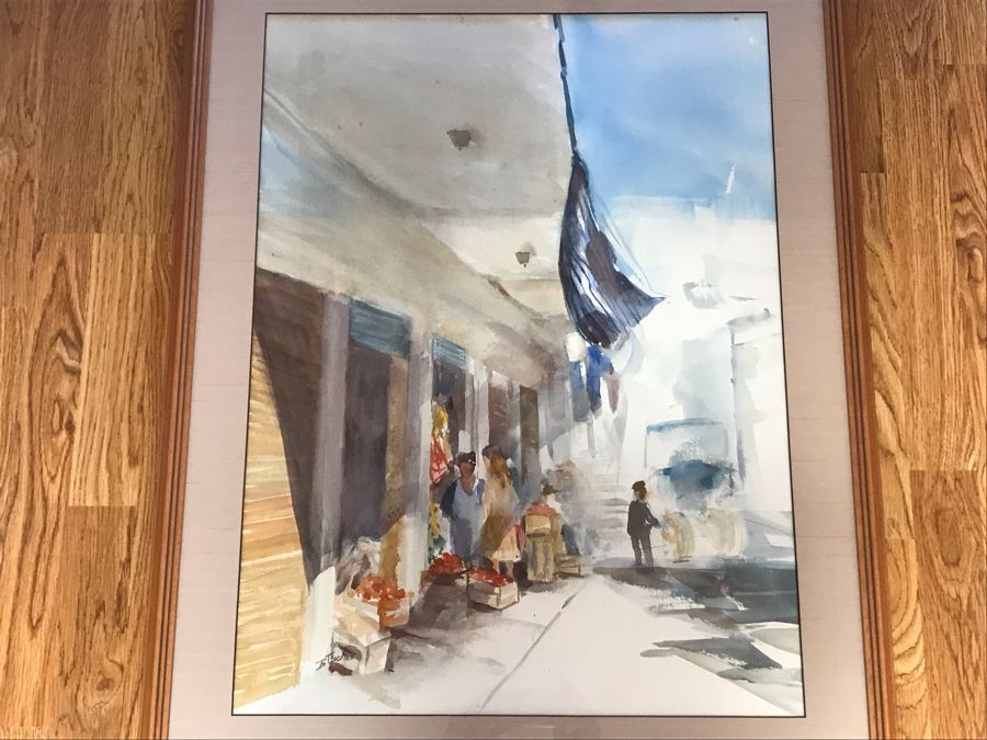 Original Watercolor Painting By B. Tucker 21W X 29H
