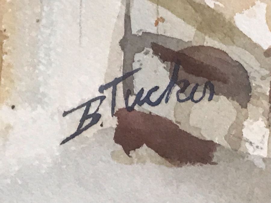 Original Watercolor Painting By B. Tucker 21W X 29H [Photo 7]