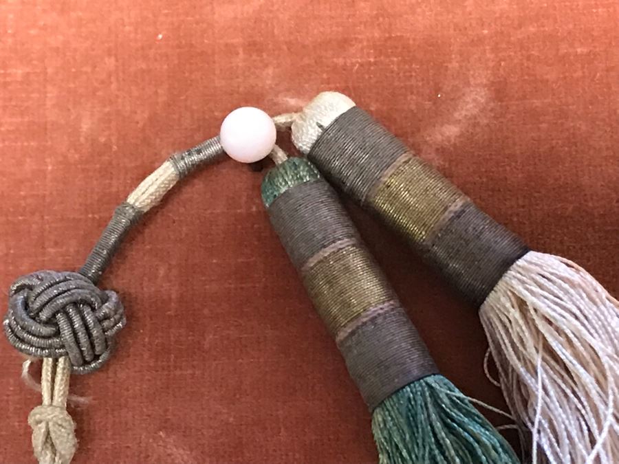 Framed Antique Chinese Silk Purse Pouch Frame Measures 11W X 16H [Photo 5]