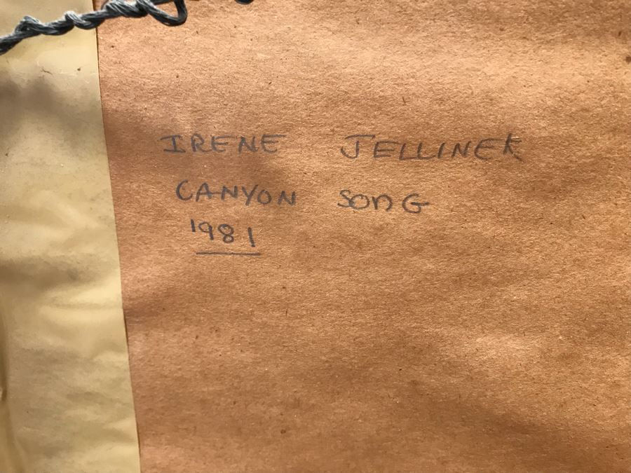 Vintage 1981 Original Mixed Media Artwork By Irene Jellinek Titled 'Canyon Song' 20W X 16H [Photo 18]