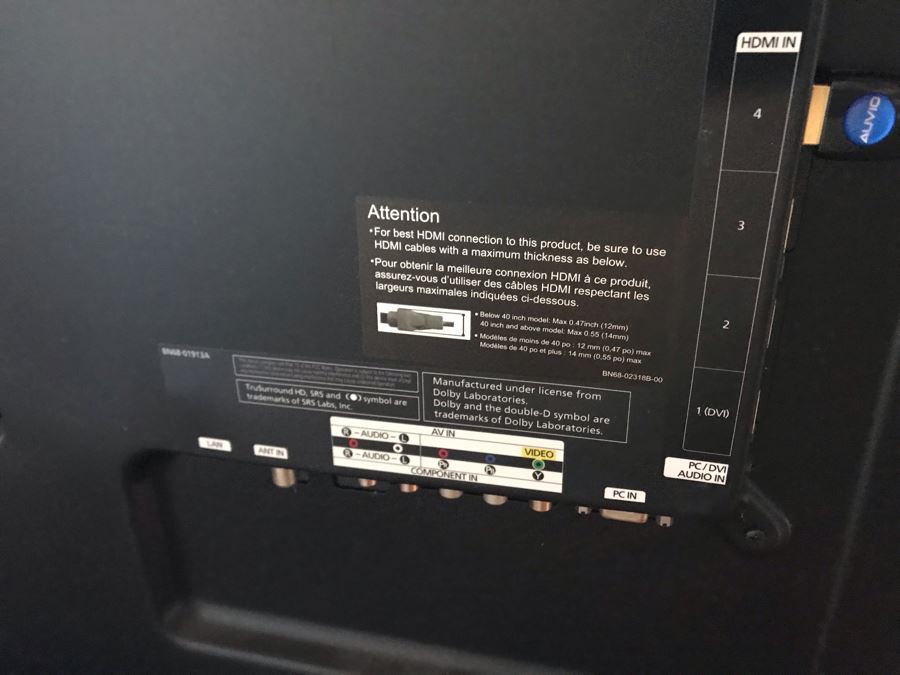 SAMSUNG 55' 1080p LED HDTV Model UN55B7100WF With Remote [Photo 15]