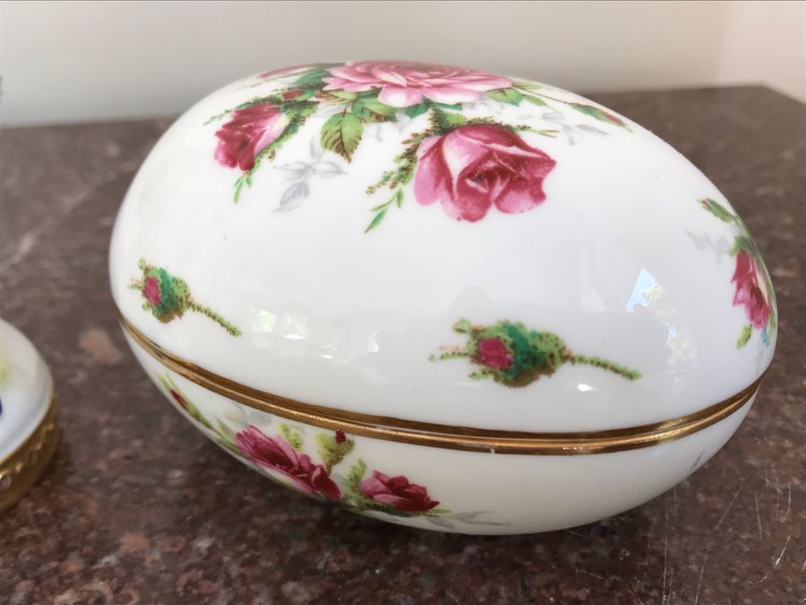 Dancing Ballerina Figurine 8H, Porcelain Swan Figurine And Porcelain Oval Box  [Photo 8]