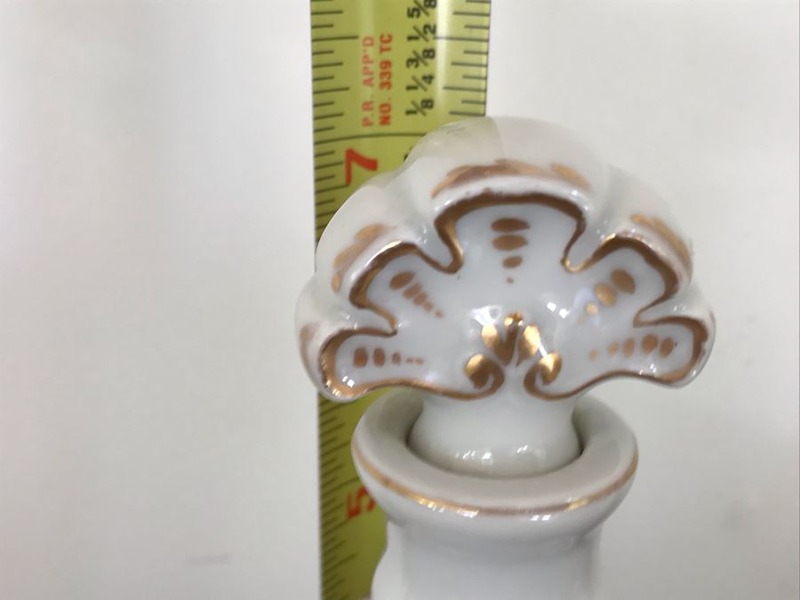 Hand Painted French Porcelain 3-Piece Set - Bottles Measure 7H [Photo 7]