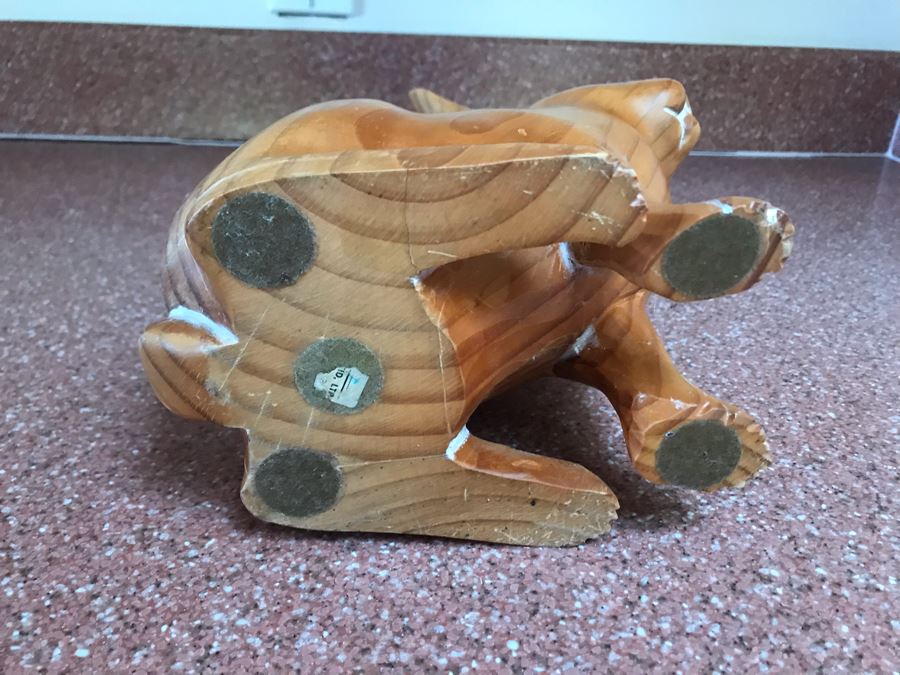 Wooden Bunny Rabbit Sculpture 8W X 4D X 12H [Photo 7]