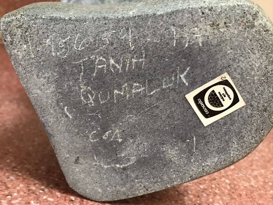 Impressive Carved Inuit Soapstone Eskimo Art By Tanih Qumaluk Canada 7.5W X 6D X 9H [Photo 15]