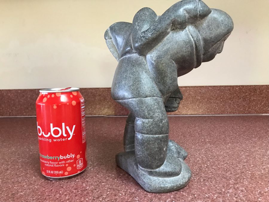 Impressive Carved Inuit Soapstone Eskimo Art By Tanih Qumaluk Canada 7.5W X 6D X 9H [Photo 12]