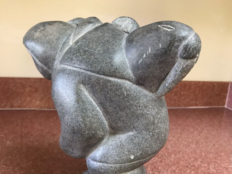 Impressive Carved Inuit Soapstone Eskimo Art By Tanih Qumaluk Canada 7.5W X 6D X 9H [Photo 5]
