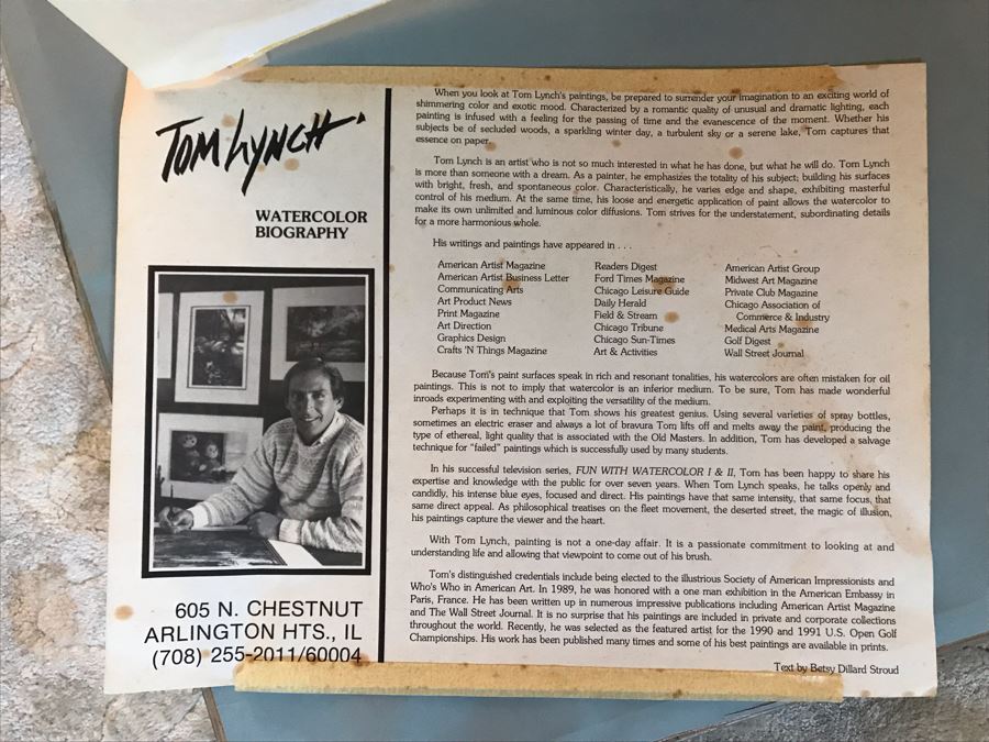 Tom Lynch Double Hand Signed The Masters Golf Print 21W X 15H [Photo 8]