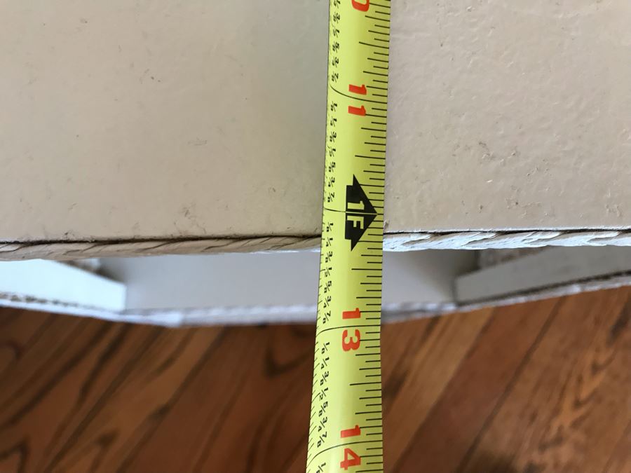 Wicker Etagere Shelf Stand White 12W X 12D X 29H [Photo 6]