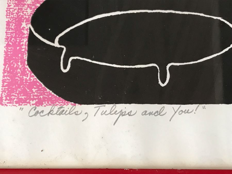 American Expressionist Fay Peck Hand Signed Limited Edition Print Titled 'Cocktails, Tulips And You' 8 Of 120 - 26 X 34 [Photo 7]