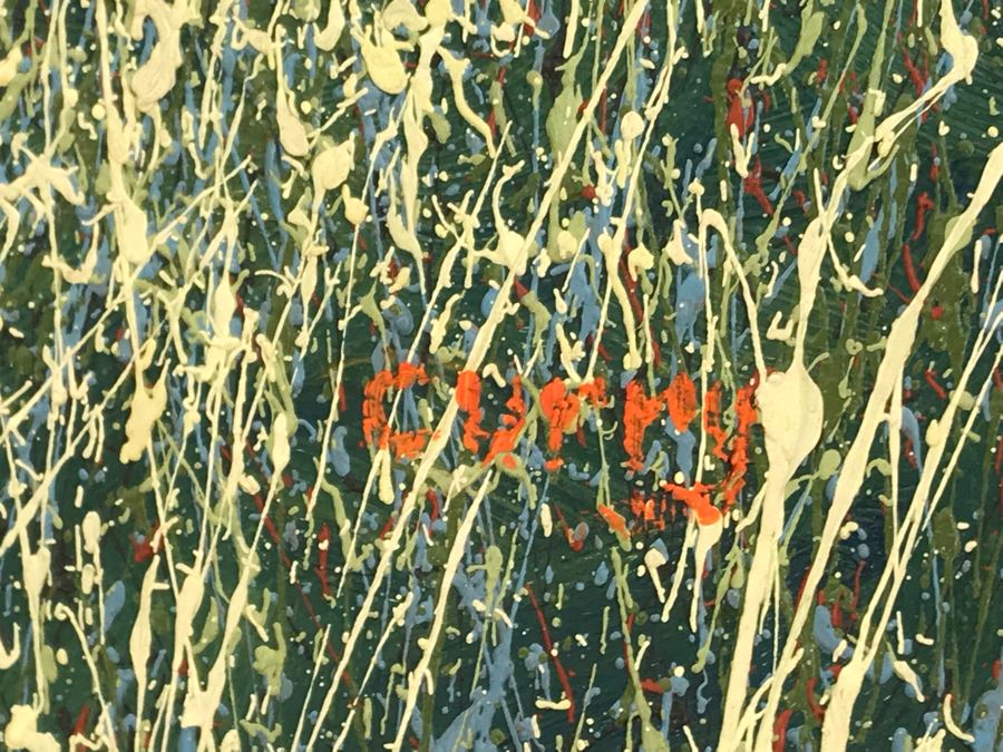 Original Painting Of Boy Chasing Butterflies In Field By B. Curry 5W X 15H [Photo 4]