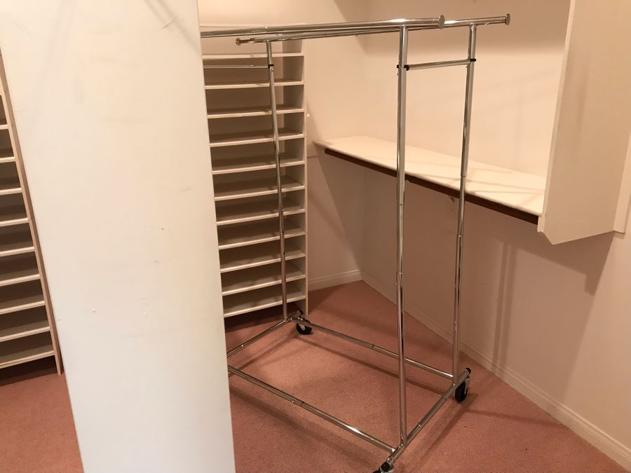 Chrome Clothing Rack On Casters 51W X 20D X 66H [Photo 4]