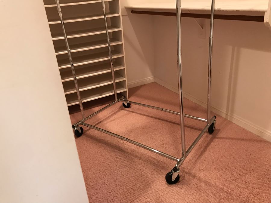 Chrome Clothing Rack On Casters 51W X 20D X 66H [Photo 3]