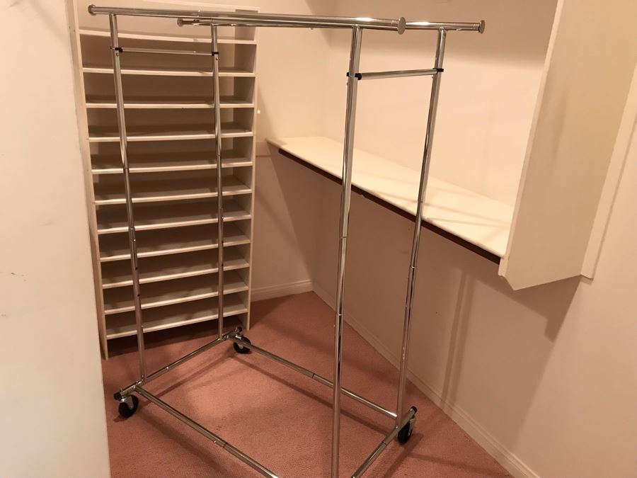 Chrome Clothing Rack On Casters 51W X 20D X 66H [Photo 2]