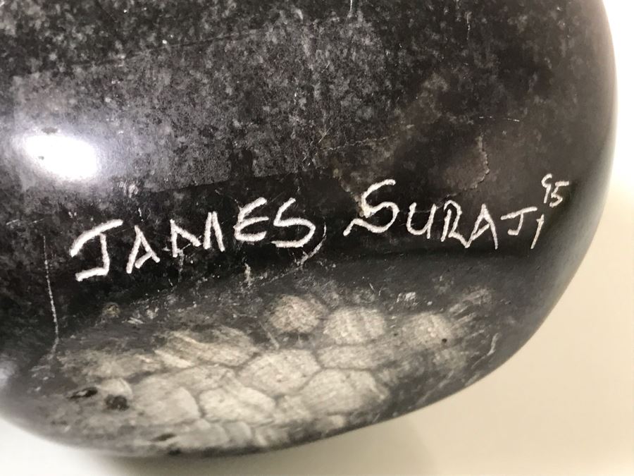 Vintage 1995 James Suraji Carved Stone Sculpture From Zimbabwe 5W X 9H [Photo 12]