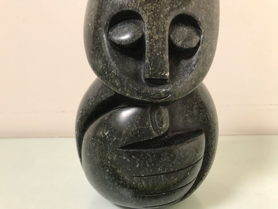 Vintage 1995 James Suraji Carved Stone Sculpture From Zimbabwe 5W X 9H [Photo 5]