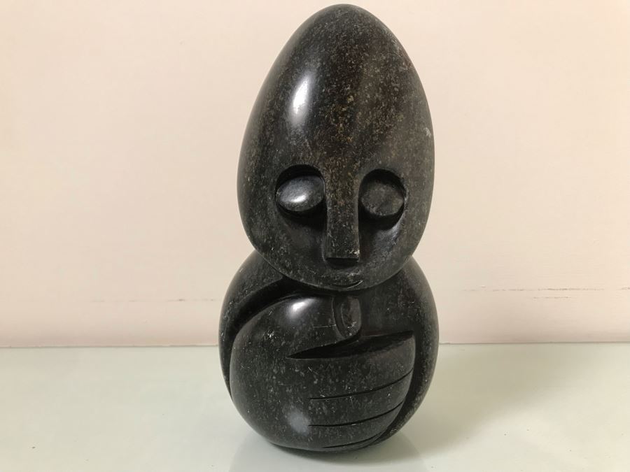 Vintage 1995 James Suraji Carved Stone Sculpture From Zimbabwe 5W X 9H [Photo 2]