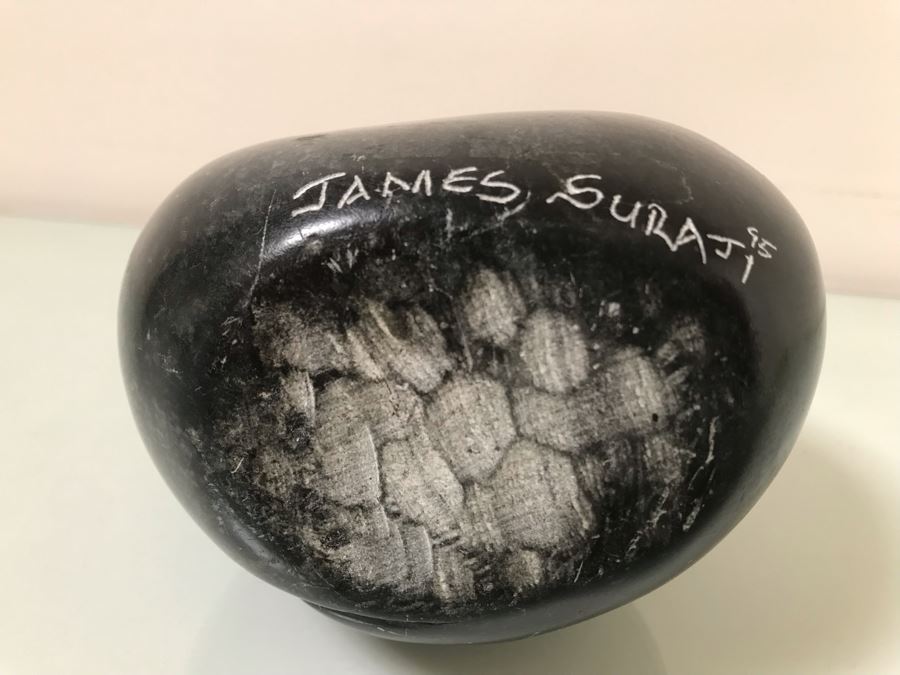 Vintage 1995 James Suraji Carved Stone Sculpture From Zimbabwe 5W X 9H [Photo 11]