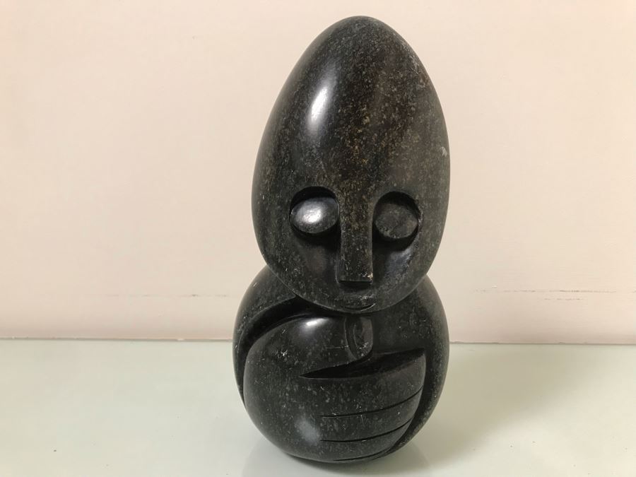 Vintage 1995 James Suraji Carved Stone Sculpture From Zimbabwe 5W X 9H [Photo 3]