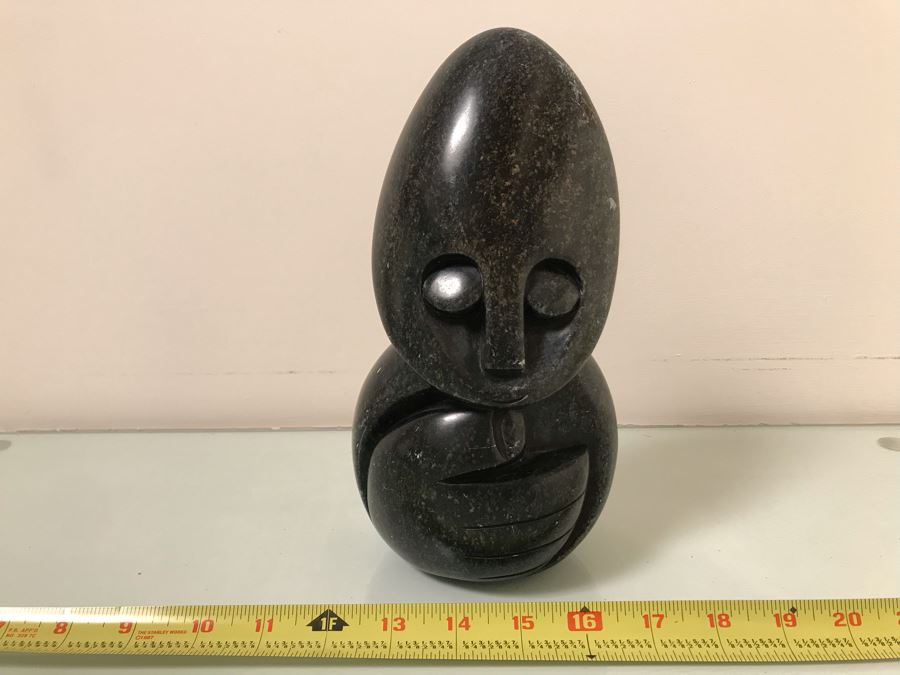 Vintage 1995 James Suraji Carved Stone Sculpture From Zimbabwe 5W X 9H [Photo 4]
