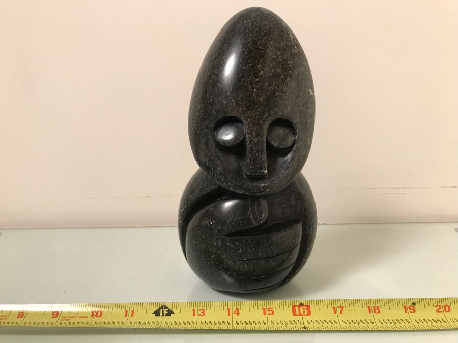 Vintage 1995 James Suraji Carved Stone Sculpture From Zimbabwe 5W X 9H [Photo 1]