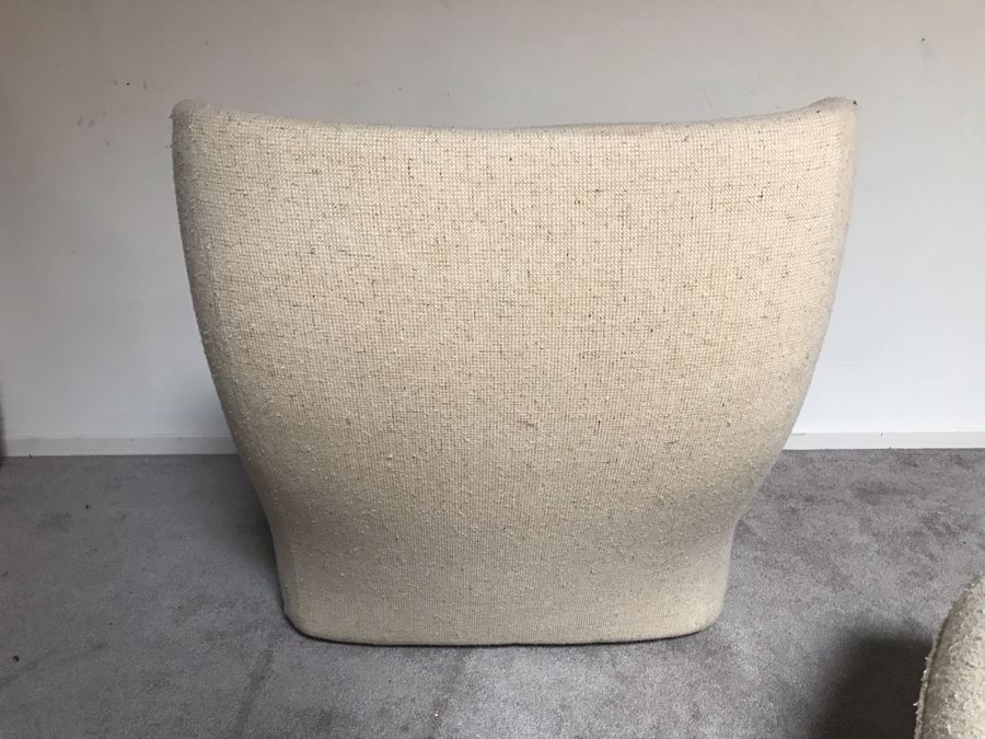 JUST ADDED - Mid-Century Modern Armchair With Matching Ottoman - Designer Unknown [Photo 2]