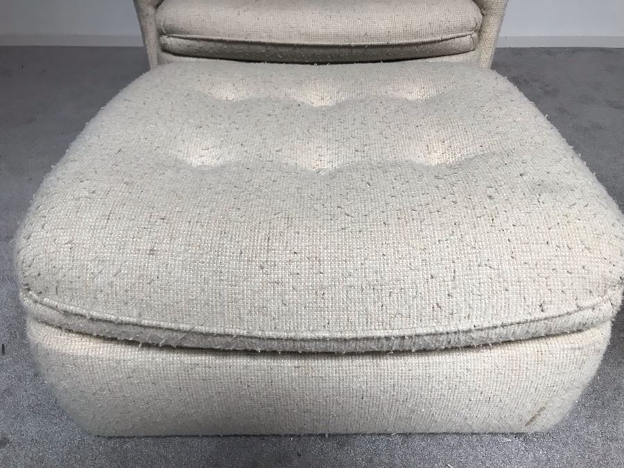 JUST ADDED - Mid-Century Modern Armchair With Matching Ottoman - Designer Unknown [Photo 8]