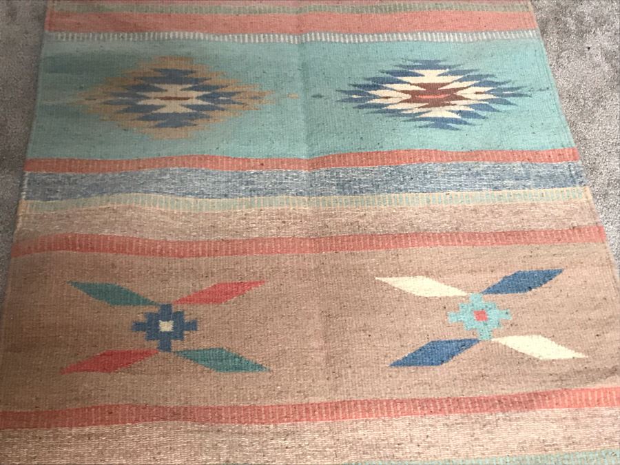 JUST ADDED - Hand Knotted Wool Southwestern Rug 31 X 63 [Photo 4]