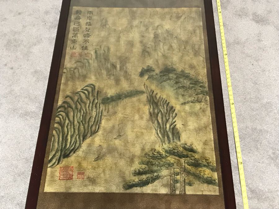 JUST ADDED - Large Limited Edition Hand-Painted And Signed Depiction Of Tang Dynasty Scenery 33W X 60H - See Photos [Photo 4]