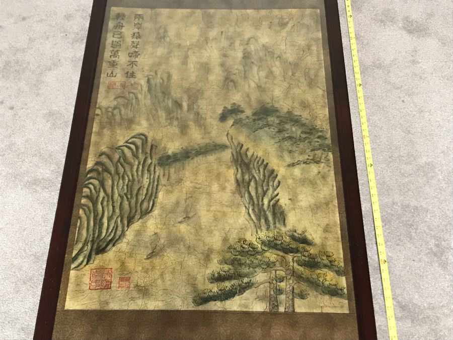 JUST ADDED - Large Limited Edition Hand-Painted And Signed Depiction Of Tang Dynasty Scenery 33W X 60H - See Photos [Photo 3]